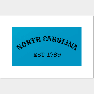 North Carolina Est 1789 Posters and Art